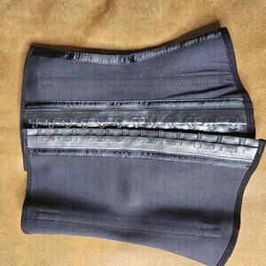 Black Waist Trainer Corset with Hook Closure